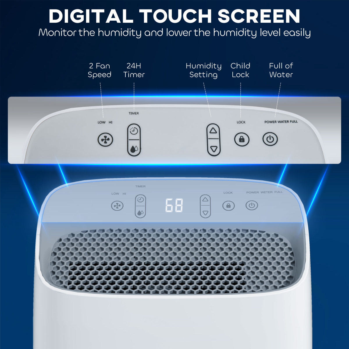 12L Portable Dehumidifier: Quiet, Efficient & Timer-Controlled Comfort