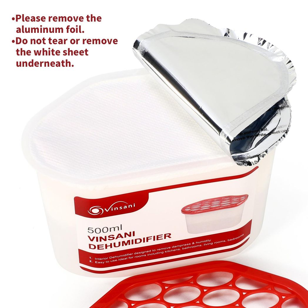 VINSANI 5-Pack Dehumidifier Crystals - Combat Dampness & Odor Effortlessly!