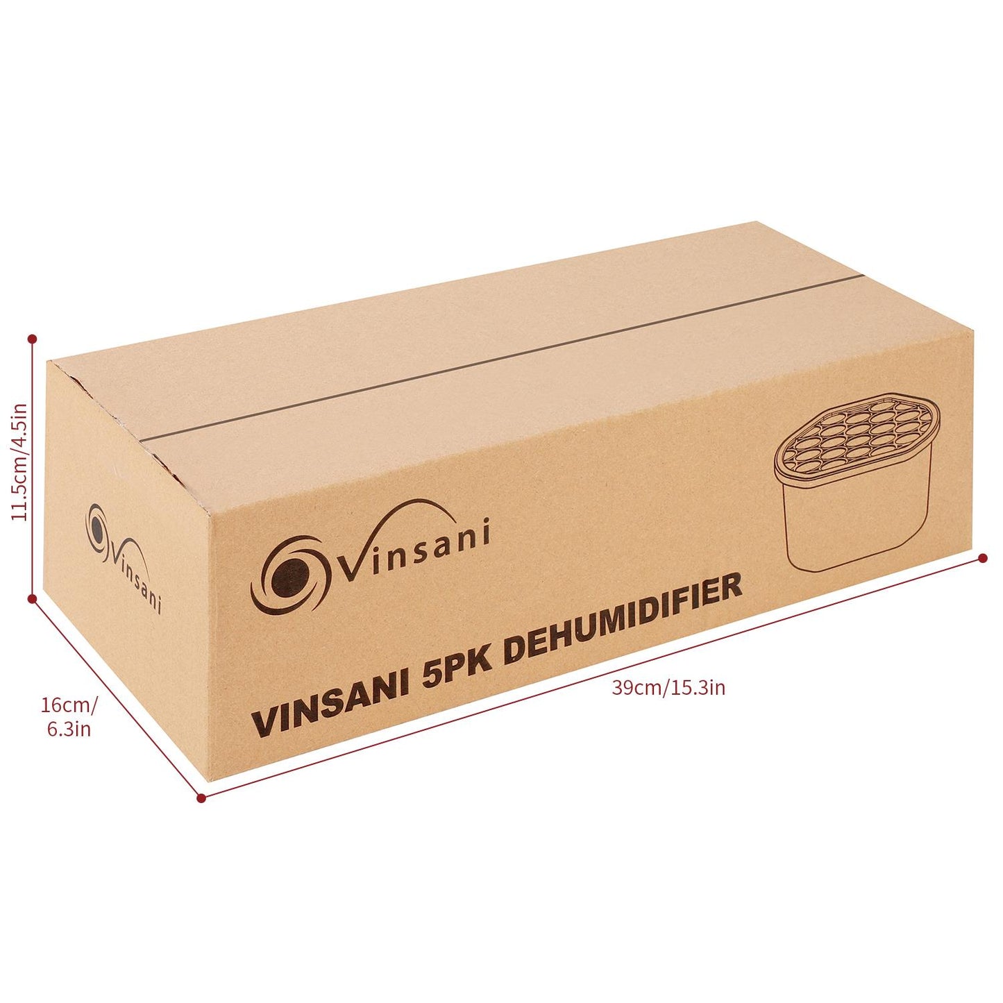VINSANI 5-Pack Dehumidifier Crystals - Combat Dampness & Odor Effortlessly!