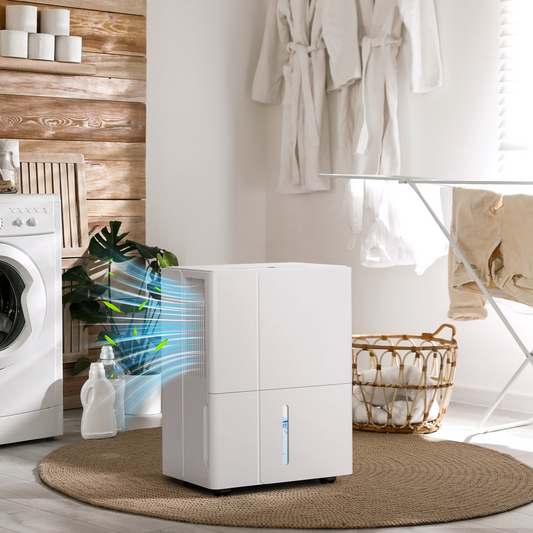 HOMCOM 30L Smart Dehumidifier with Auto Defrost & Air Purifier for Home