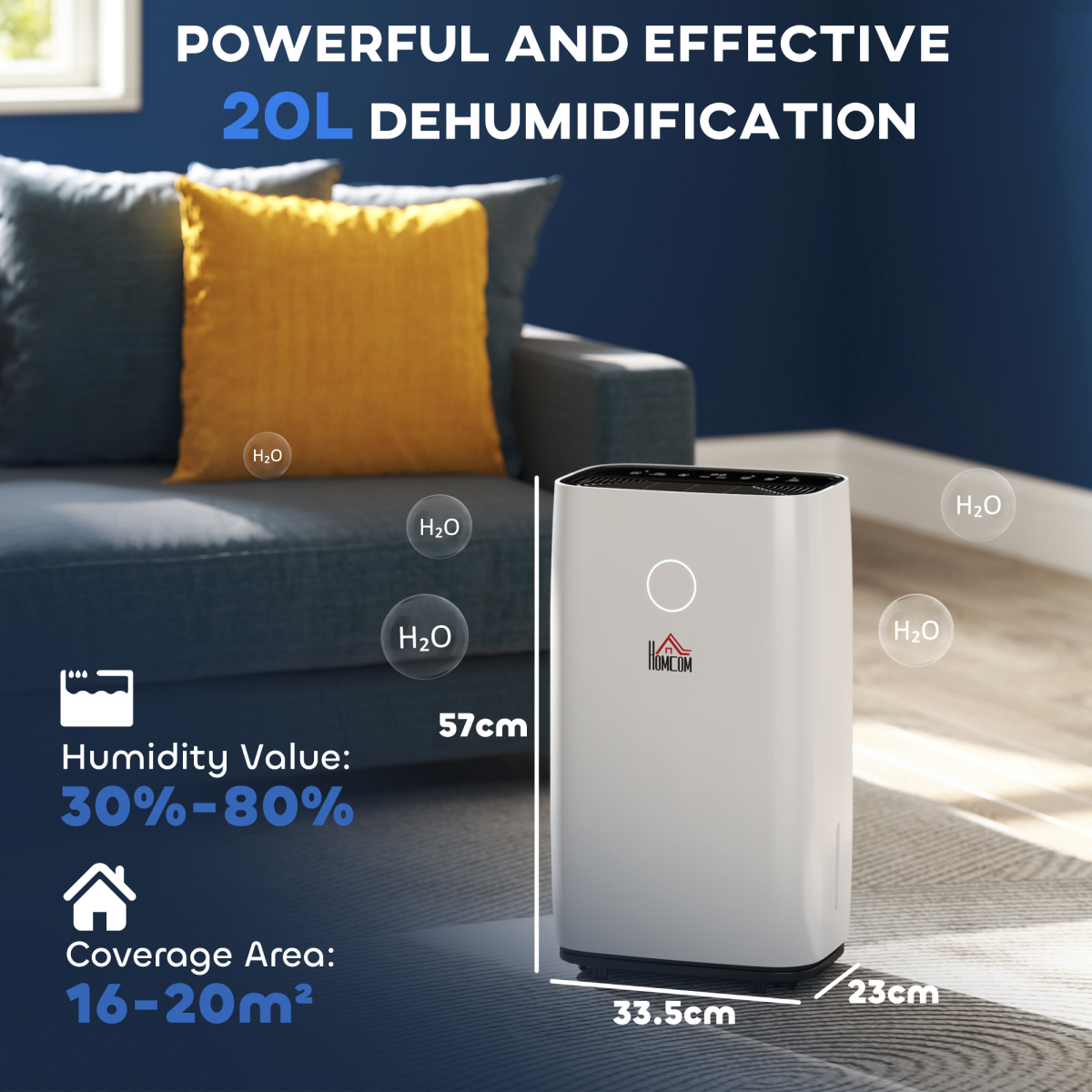 Compact 4L Portable Quiet Dehumidifier - Freshen Your Space Effortlessly!