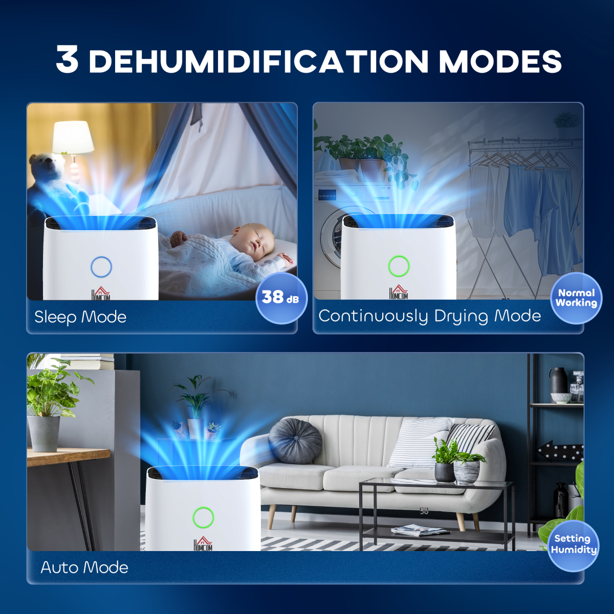Compact 4L Portable Quiet Dehumidifier - Freshen Your Space Effortlessly!