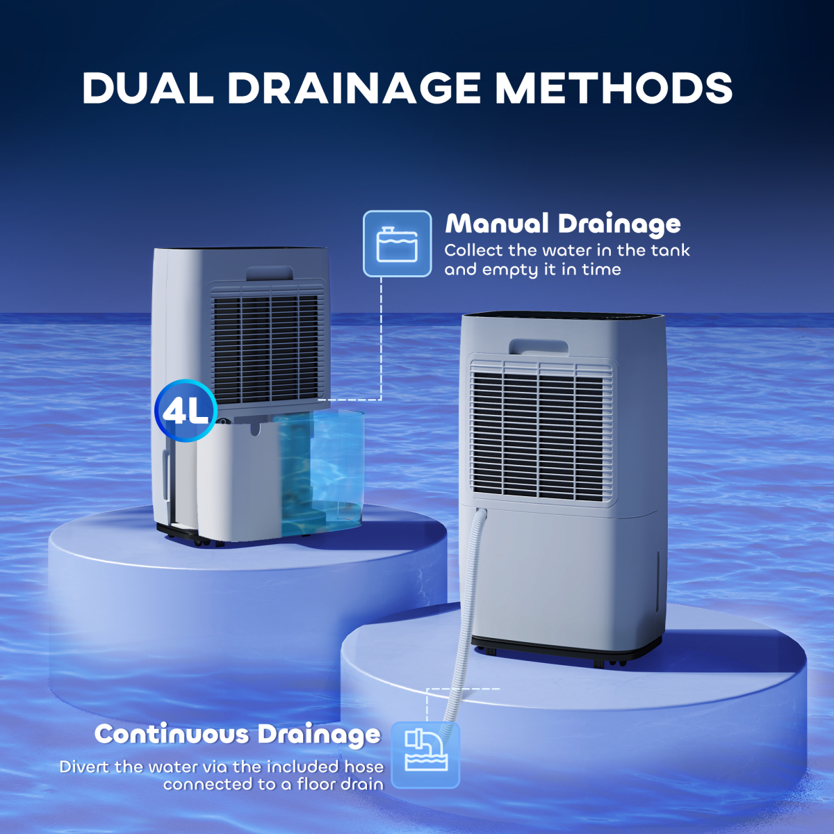 Compact 4L Portable Quiet Dehumidifier - Freshen Your Space Effortlessly!