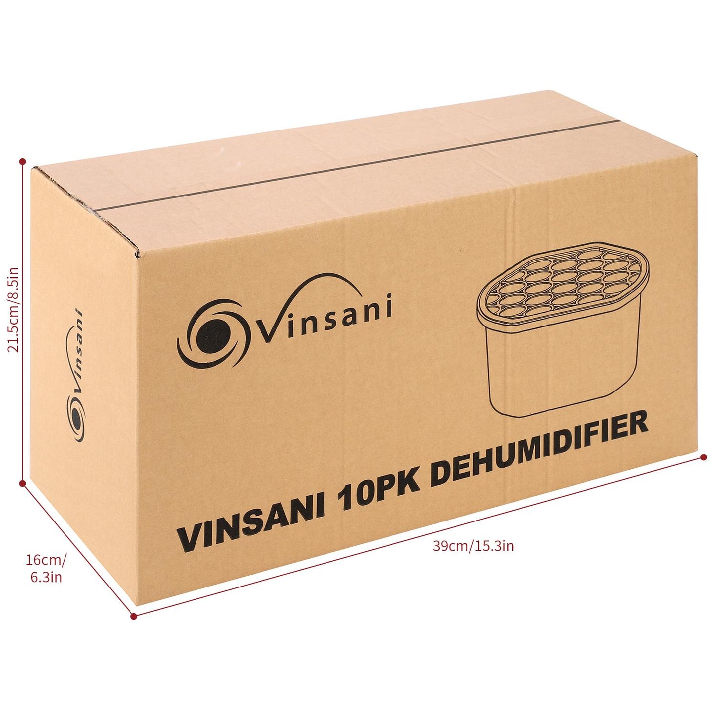 VINSANI 10-Pack Dehumidifier Crystals - Moisture Control & Odor Neutralizer