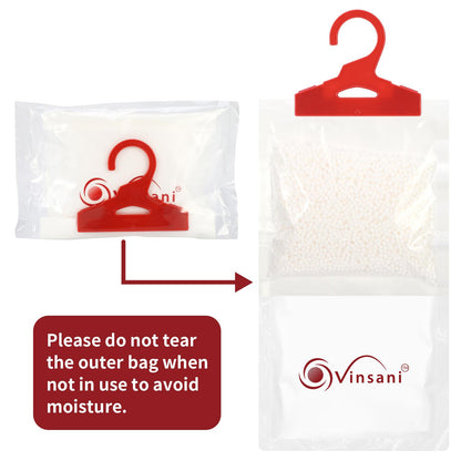 VINSANI 12PC Hydrophilic Hang Dehumidifier Bags - Moisture Control & Odour Neutralizer