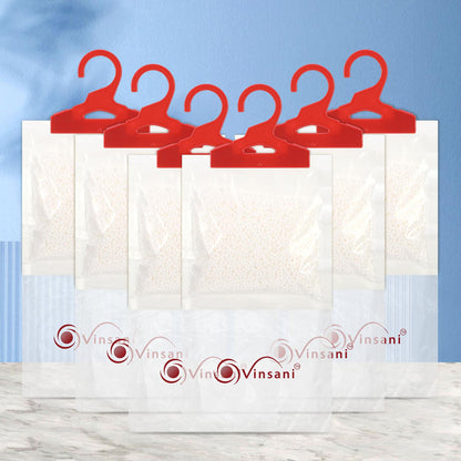 VINSANI 6-Pack Ultra-Absorbent Hanging Wardrobe Dehumidifier Bags